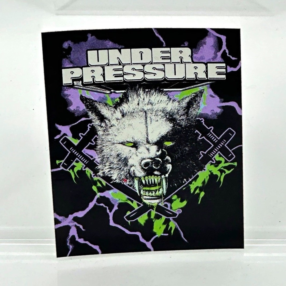 Xavier Wulf UNDER PRESSURE Wolf Sticker Decal for Skateboard - Black/Purple